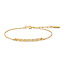 Goudvergulde anker schakelarmband met zirkonia steentjes 18,5 cm