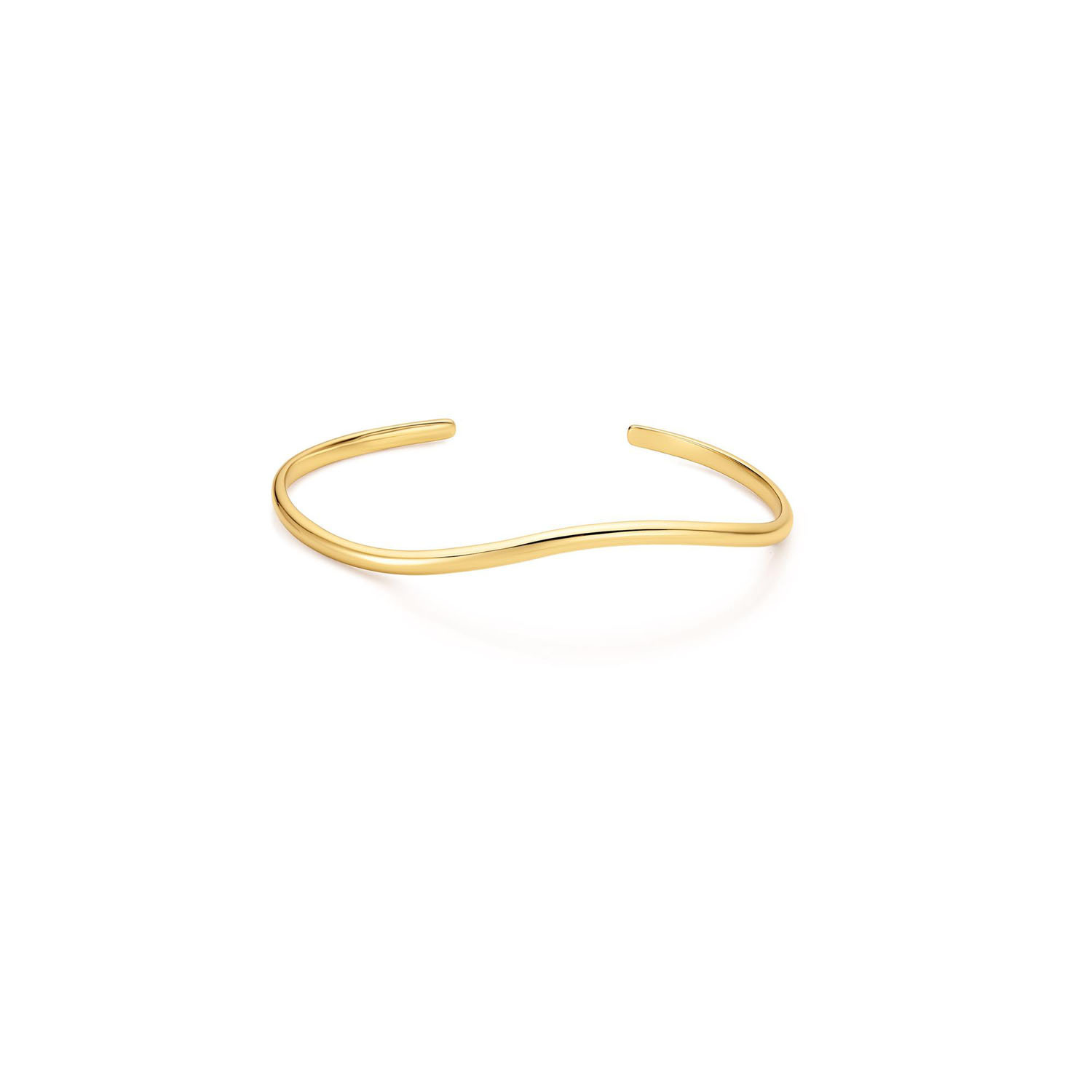 Gold Wave Cuff Bracelet-1