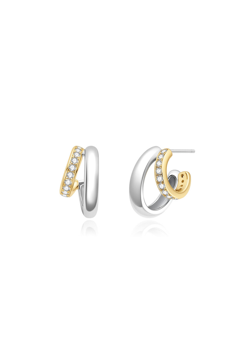 Sparkling Stud Hoop Oorbellen