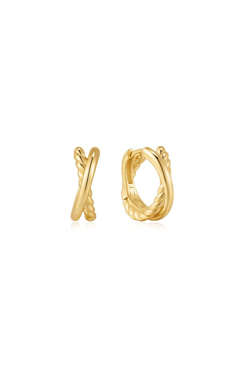 Gold Dual Huggie Hoop Earrings