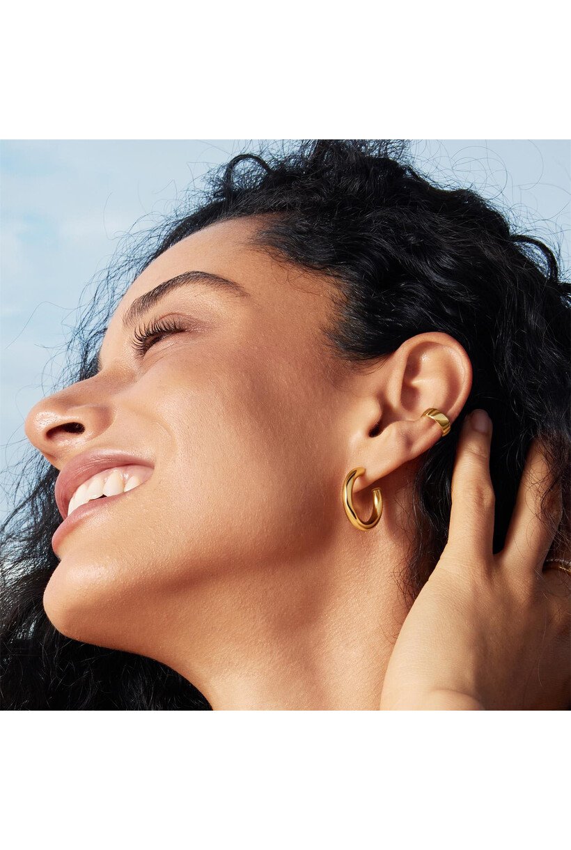 Gold Classic Hug Hoop Earrings