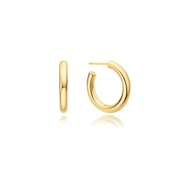 Goudvergulde oorring 23 mm