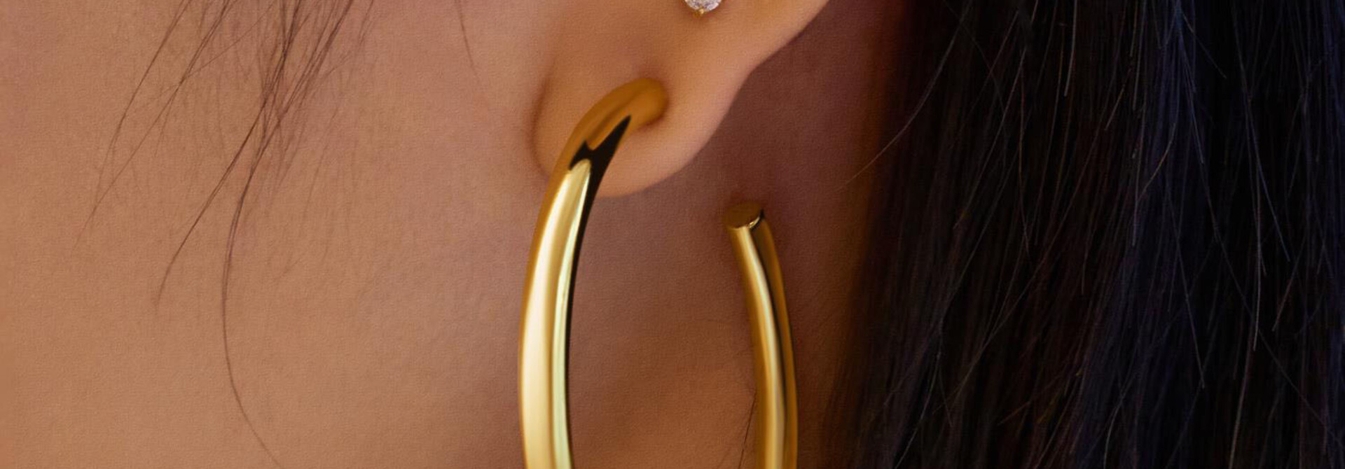 Gold Classic Large Hoop Earrings