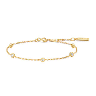 Anker schakelarmband goudverguld 18,5 cm