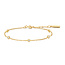 Goudvergulde anker schakelarmband met zirkonia steentjes 18,5 cm