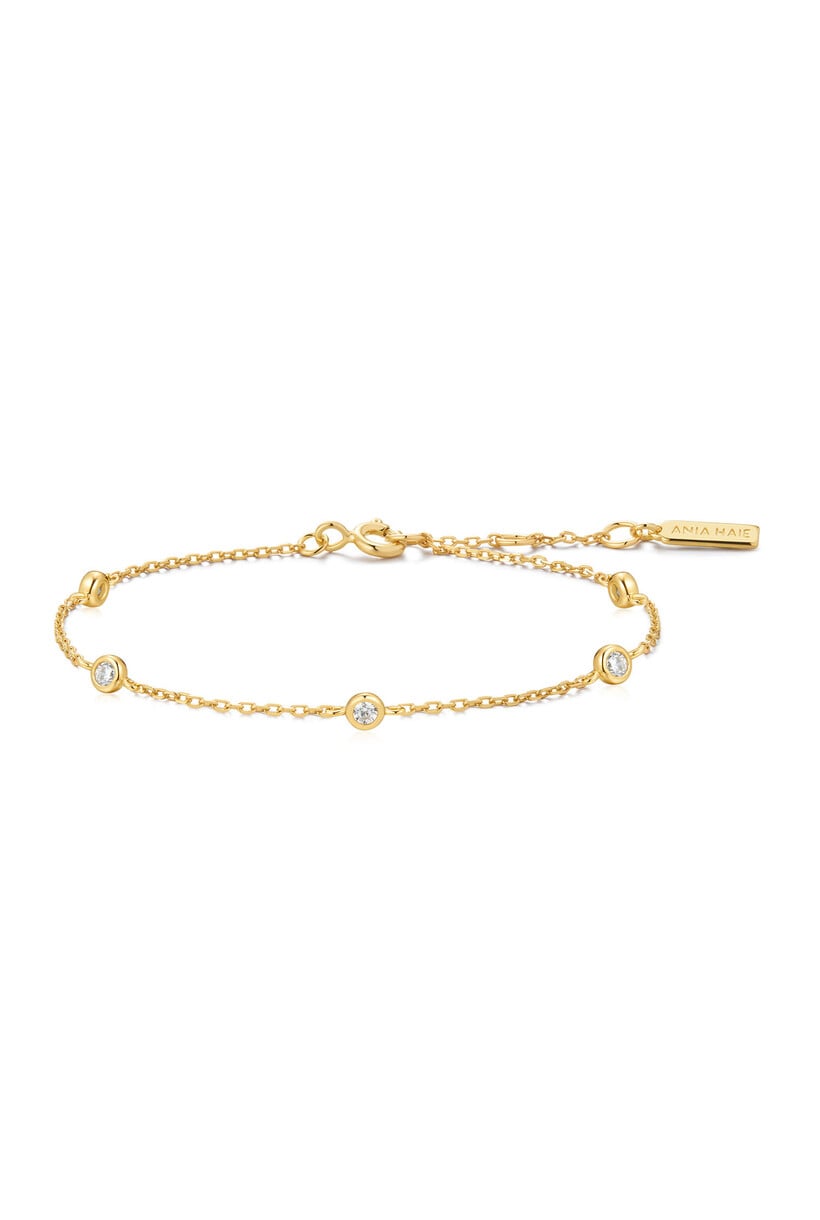 Anker schakelarmband goudverguld 18,5 cm