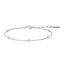 Zilveren anker schakelarmband met zirkonia steentjes 18,5 cm