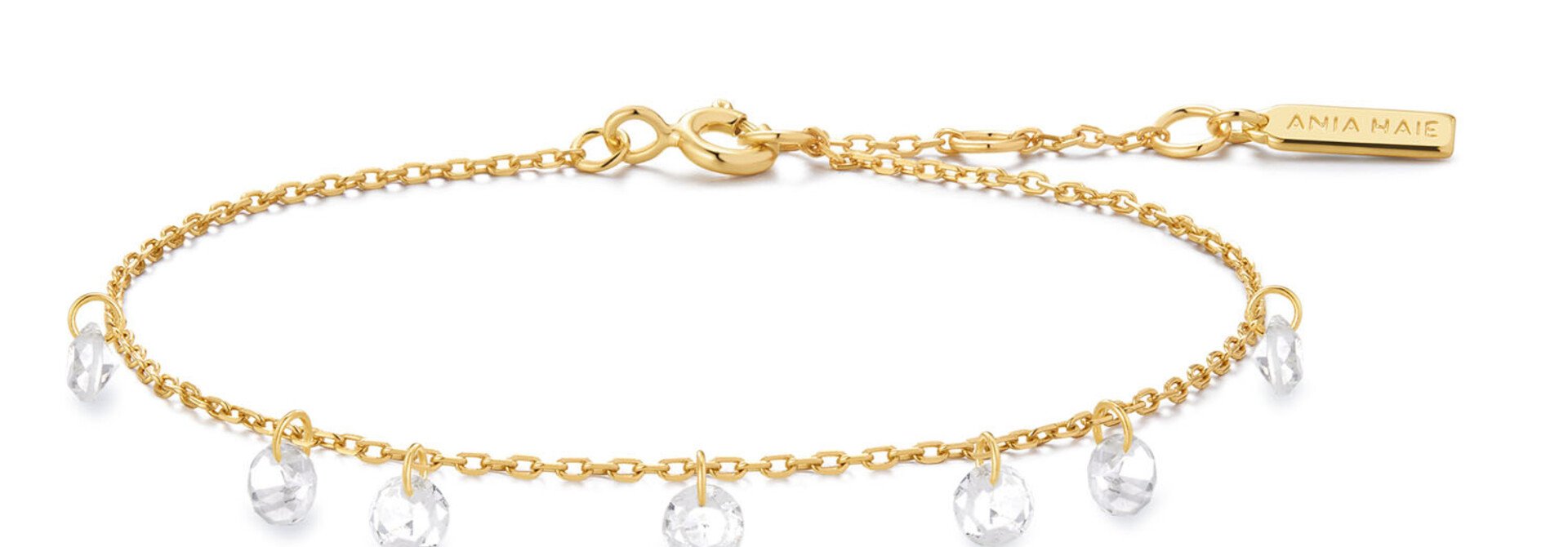 Gold Droplet Station Bracelet