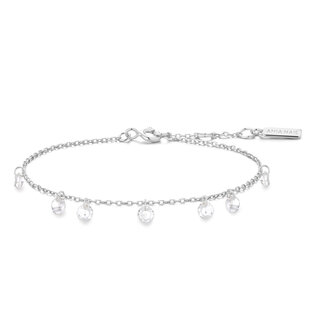Bungelende schakelarmband zilver 18,5 cm