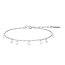 Zilveren bungelende schakelarmband met zirkonia steentjes 18,5 cm