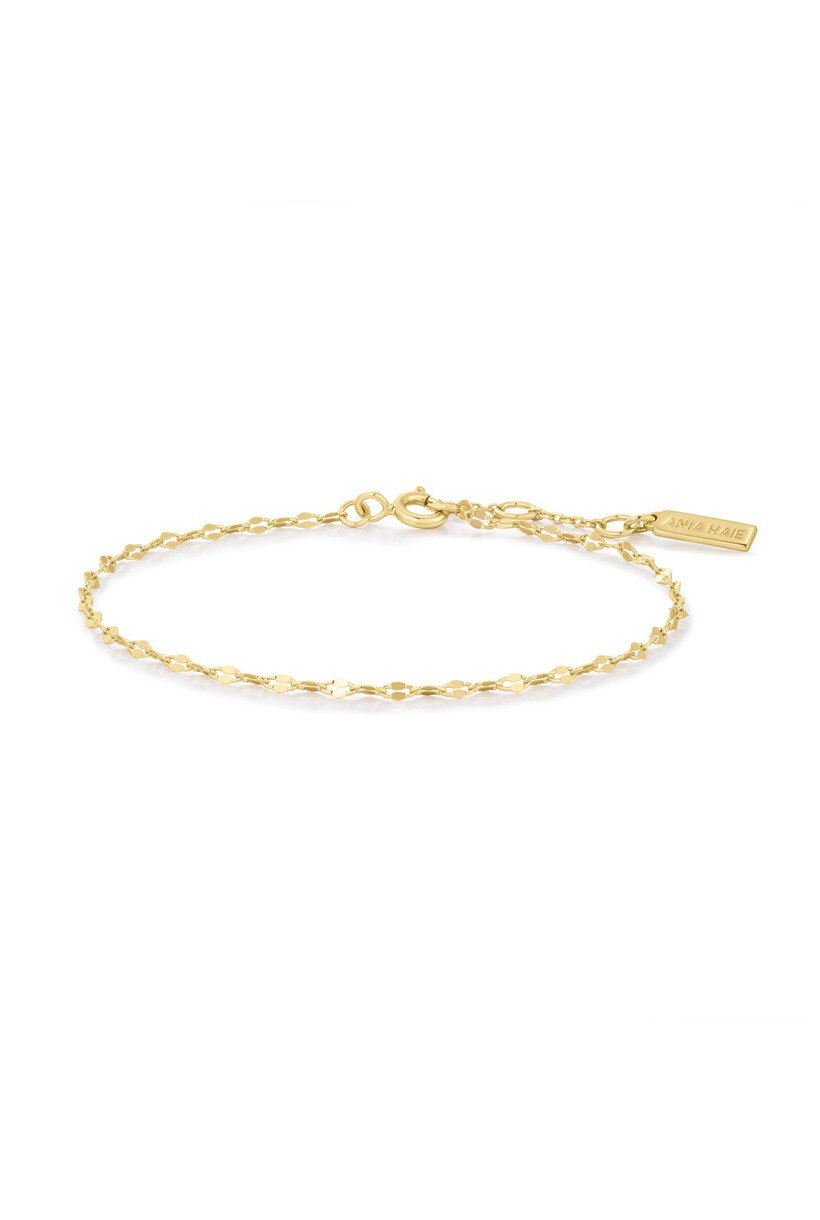 Gold Textured Chain Bracelet