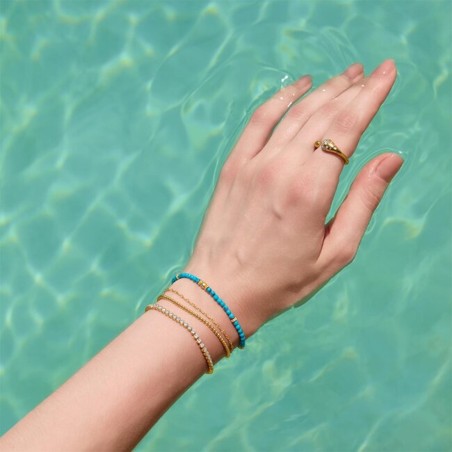 Goudvergulde fantasie schakelarmband