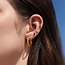Goudvergulde oorring met zirkonia steentjes 8 mm