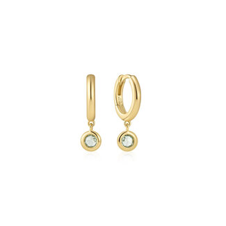Bungelende oorring goudverguld 10 mm