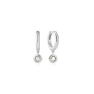 Bungelende oorring zilver 10 mm