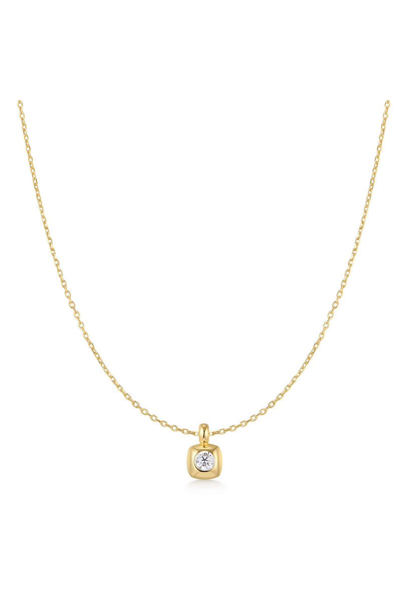 Vierkante schakelketting goudverguld 45 cm