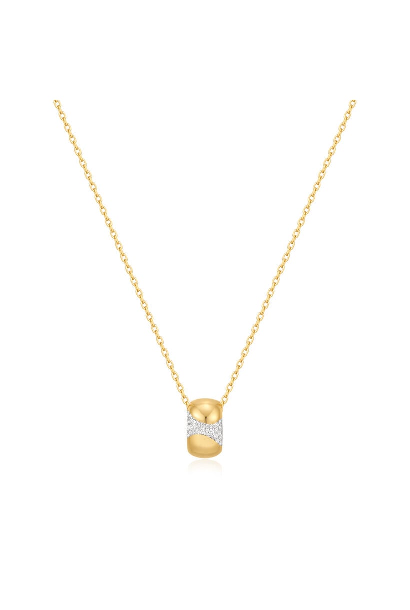 Gold Rivulet Pavé Necklace