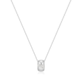 Rechthoekige schakelketting zilver 50 cm