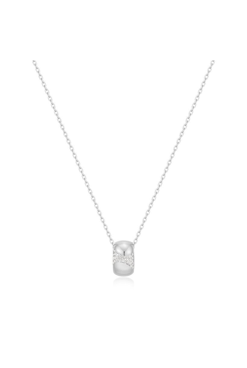 Silver Rivulet Pavé Necklace