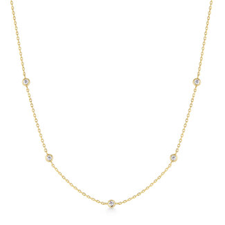Anker schakelketting goudverguld 43 cm