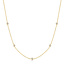 Goudvergulde anker schakelketting met zirkonia steentjes 43 cm