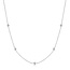 Zilveren anker schakelketting met zirkonia steentjes 43 cm