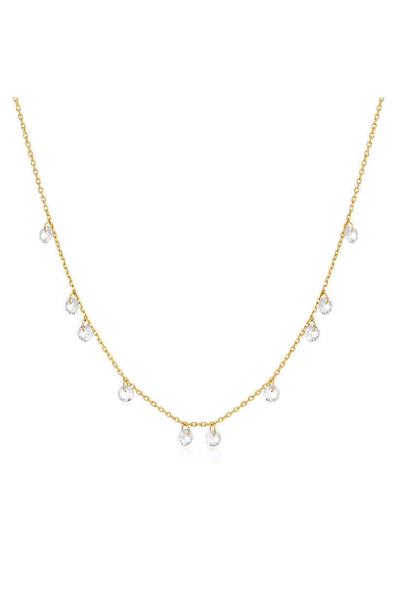 Bungelende schakelketting goudverguld 48 cm