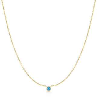 Anker schakelketting goudverguld 45 cm