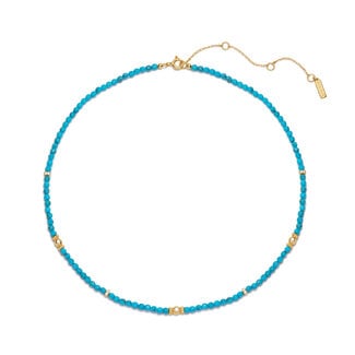 Kralenketting goudverguld 45 cm