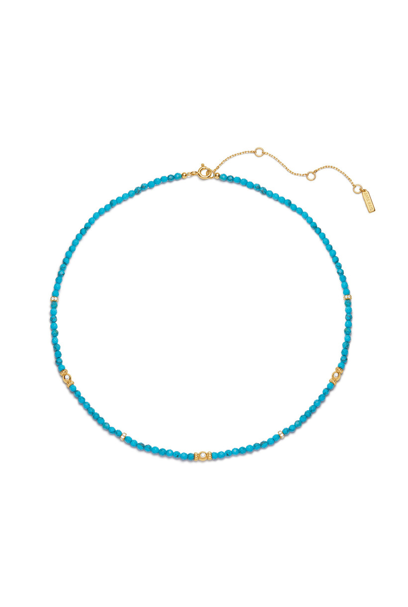 Kralenketting goudverguld 45 cm