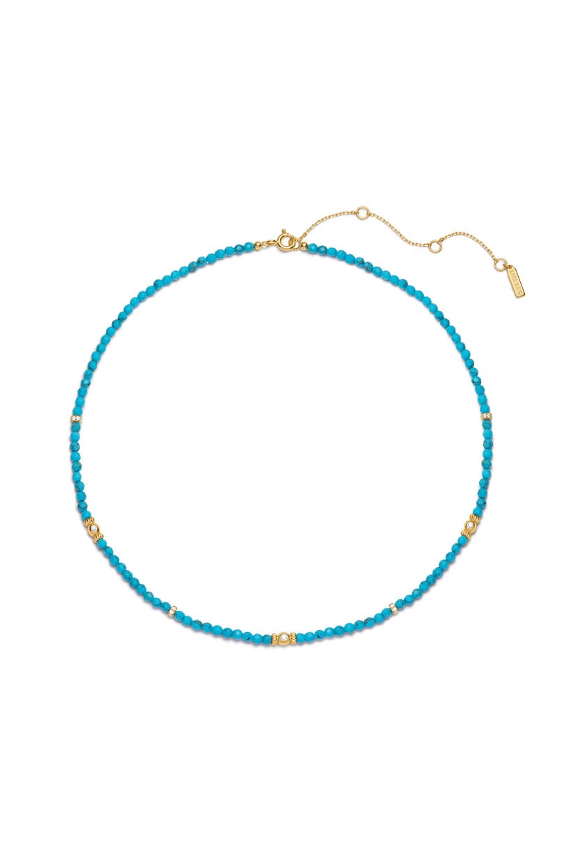Turquoise Beaded Ketting