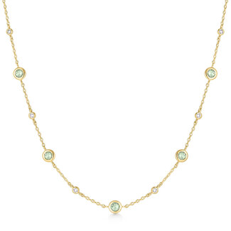 Anker schakelketting goudverguld 45 cm