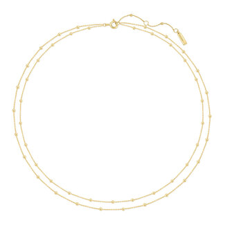 Fijne schakelketting goudverguld 45 cm