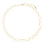 Goudvergulde fijne schakelketting 45 cm