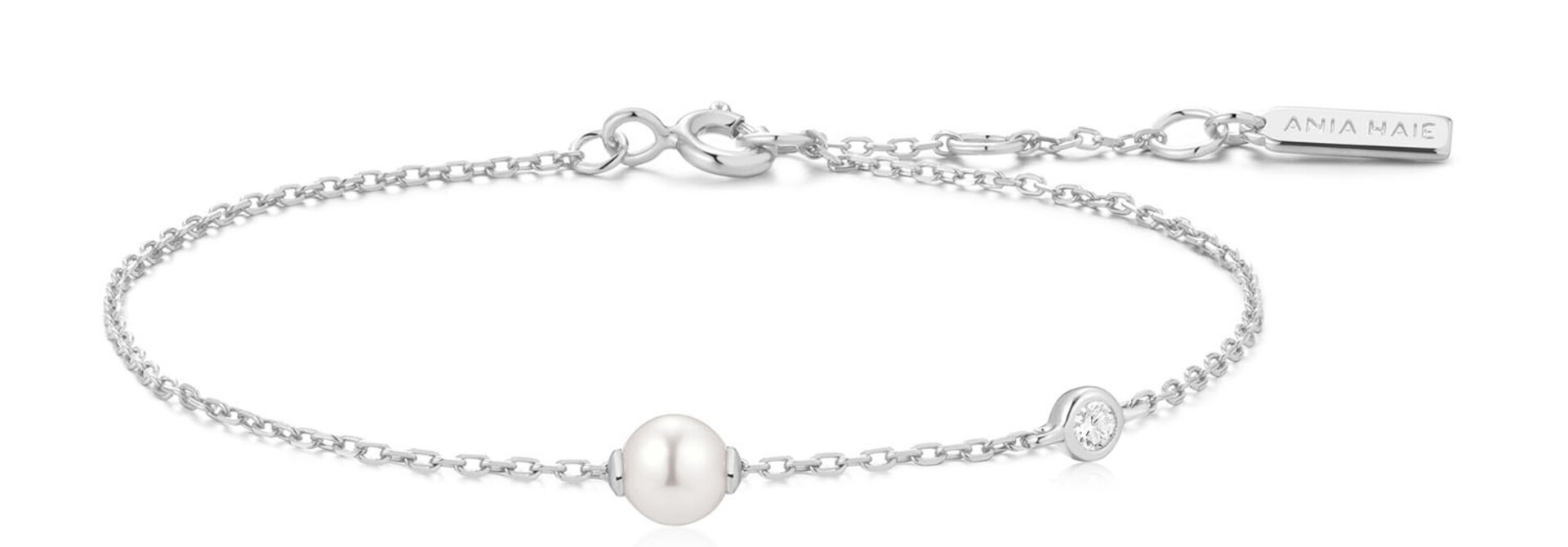 Silver Pearl Sparkle Bracelet