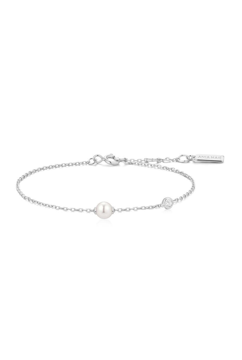 Silver Pearl Sparkle Bracelet