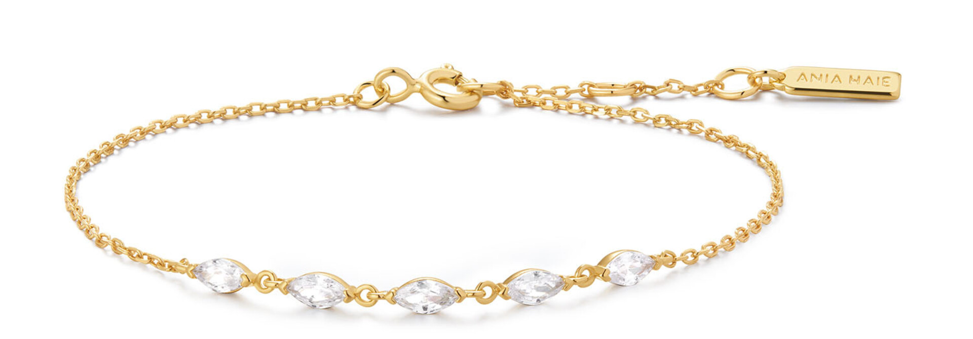 Gold Quintet Marquise Bracelet