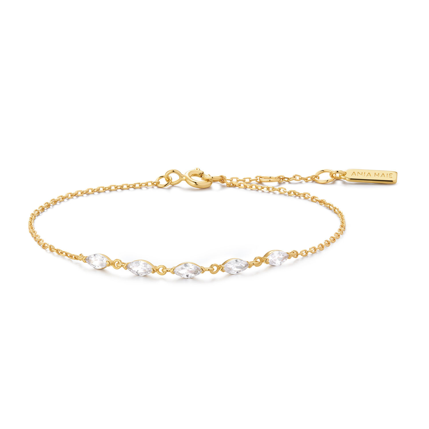 Gold Quintet Marquise Bracelet-1
