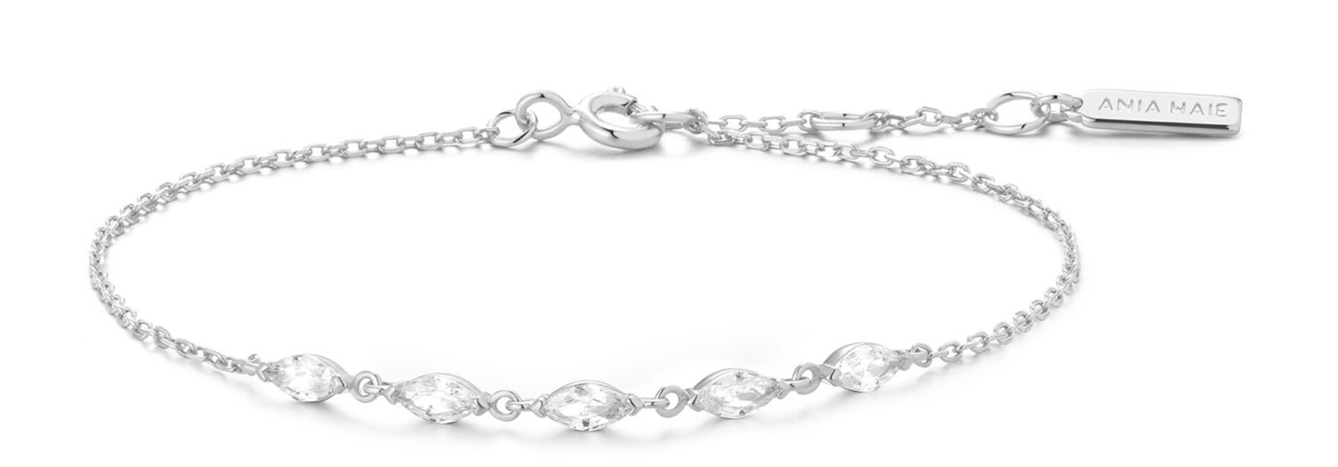 Silver Quintet Marquise Bracelet