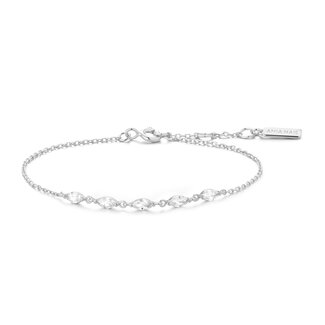 Marquise schakelarmband zilver 18,5 cm