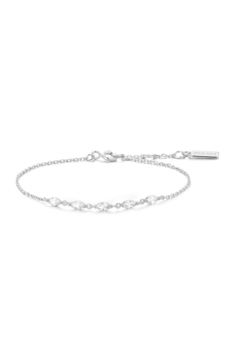 Marquise schakelarmband zilver 18,5 cm