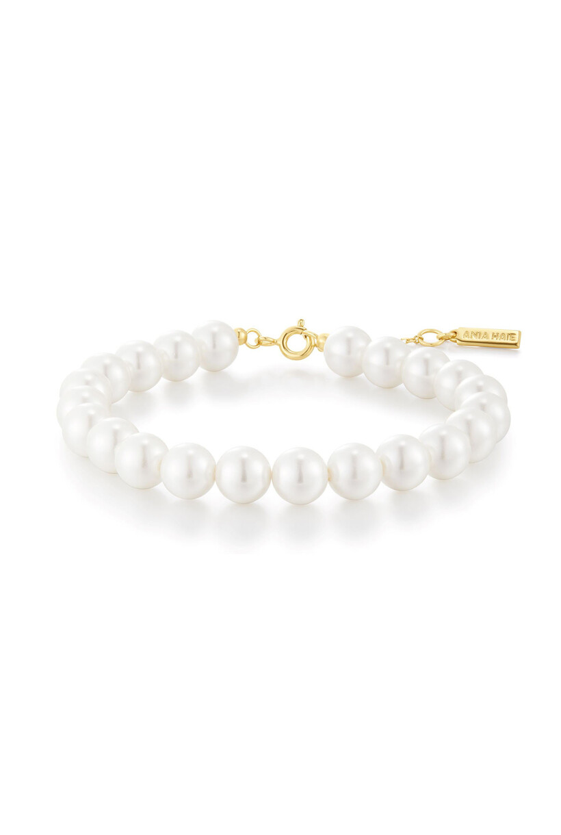Gold Pearl Beaded Bracelet