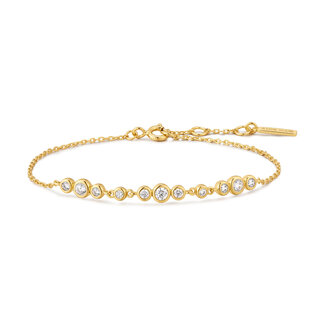 Anker schakelarmband goudverguld 18,5 cm