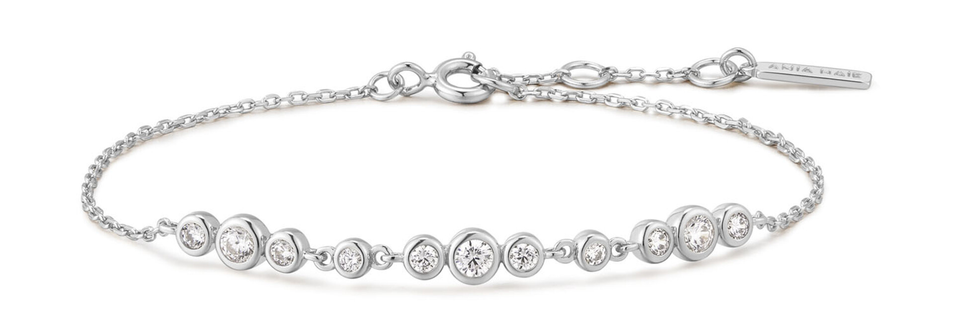 Silver Graduated Trios Bracelet