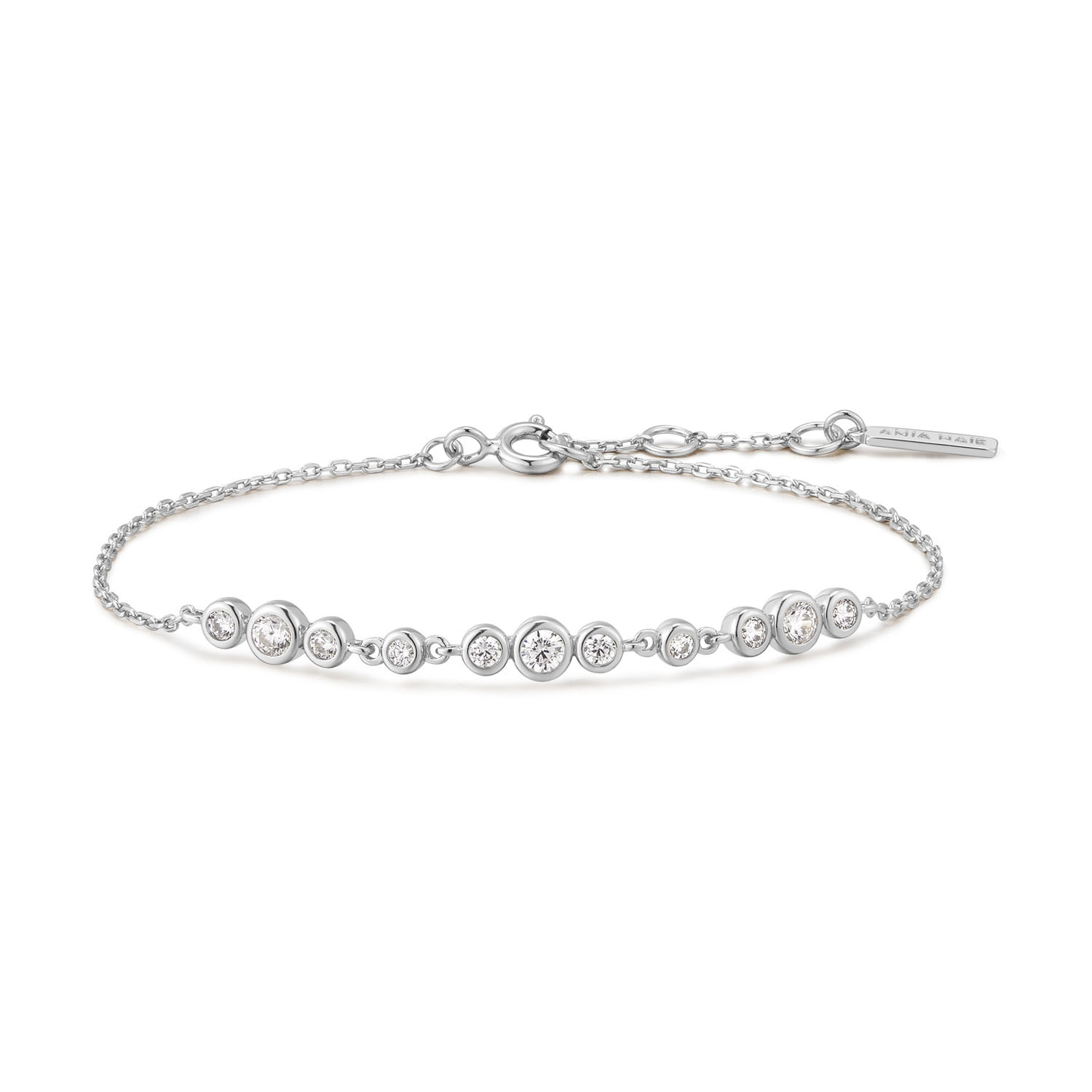 Silver Graduated Trios Bracelet-1