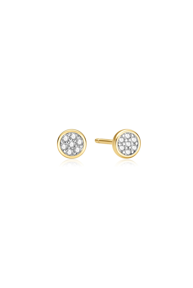 Pavé Disc Stud Oorbellen