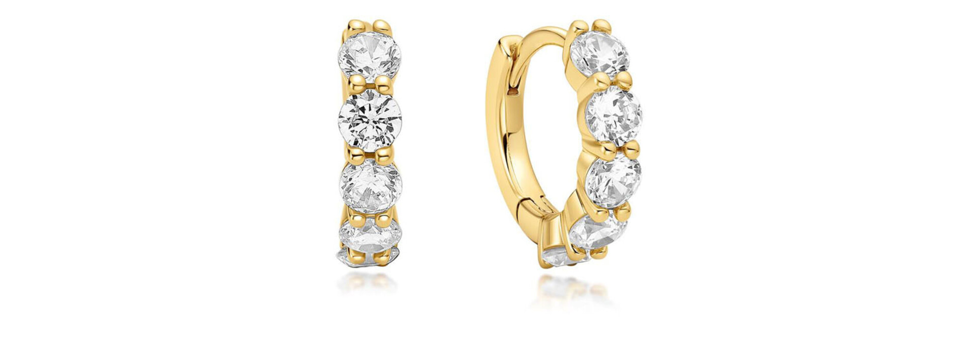 Gold Sparkle Hoop Earrings