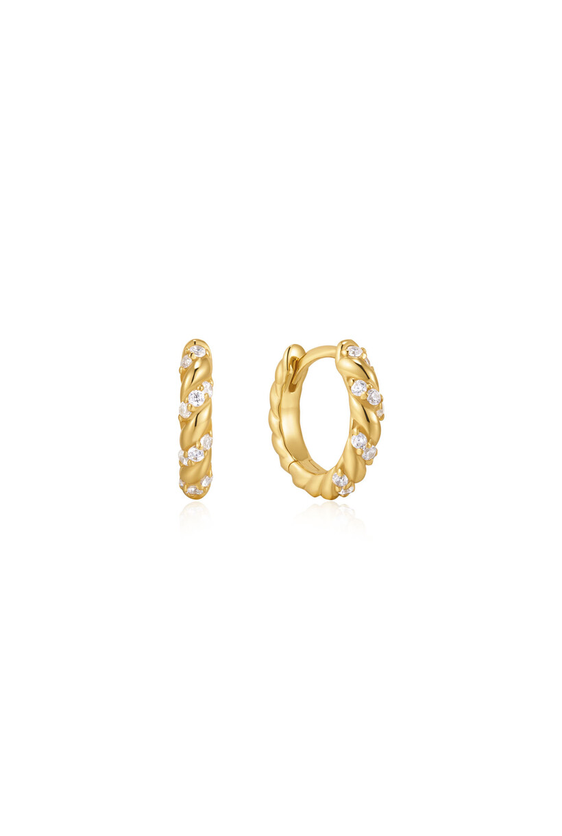 Twisted Huggie Hoop Oorbellen
