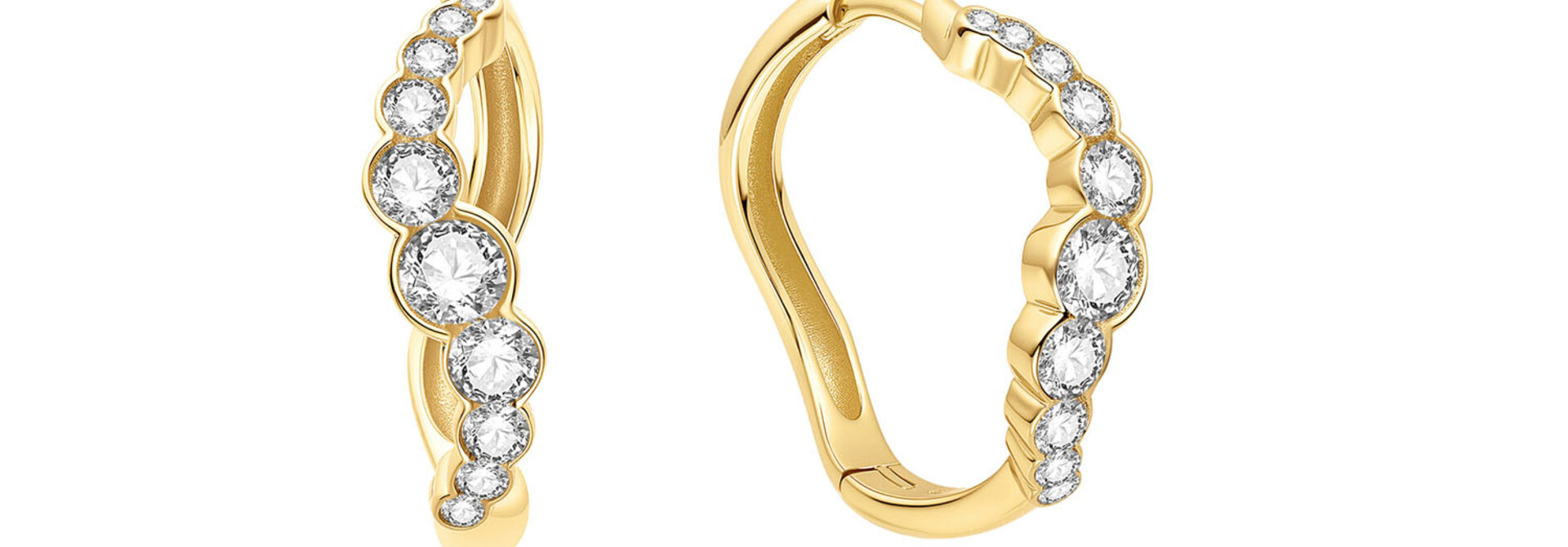 Gold Tide Huggie Hoop Earrings