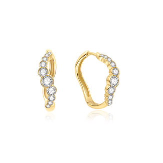 Golvende oorring goudverguld